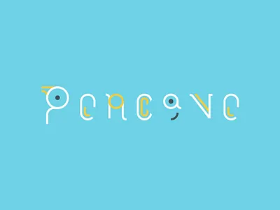 Pencave Logo brand letter logo penguin typography