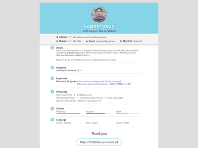 Curriculam Vitae cv design job minimal simple typography ui ux web