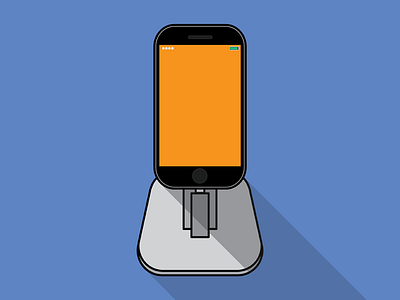 TwelveSouth iPhone Dock apple dock flat illustration illustrator iphone shadows