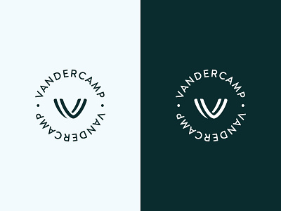 Vandercamp graphic design identity letter logo mark symbol v