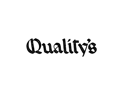 Qualitys Logo blackletter brand branding calligraphy font identity logo