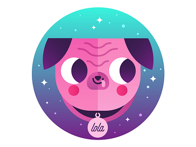 Lola The Pug dog pet pink pug tongue