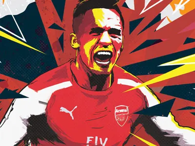 Sanchez design football illustration puma sanchez soccer