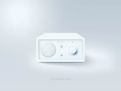 Dribbble Speaker app icon sound ui white