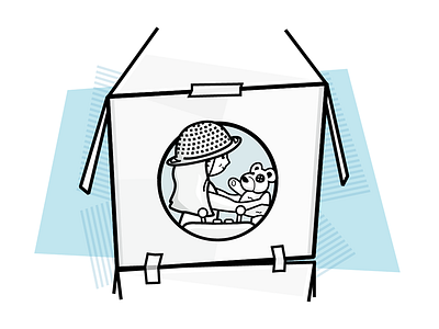 Millie & Billie character helmet illustration spaceship teddy bear