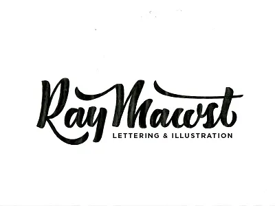 Ray Logo brush brushpen handlettering lettering logo pen