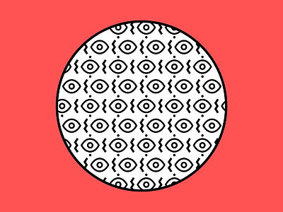 EYES bold circle contrast eyes focus graphic icons pattern red round