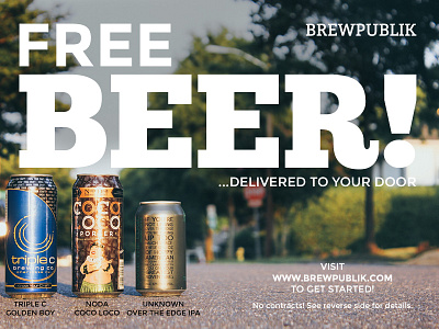 BREWPUBLIK Direct Mail Postcard beer direct mail postcard