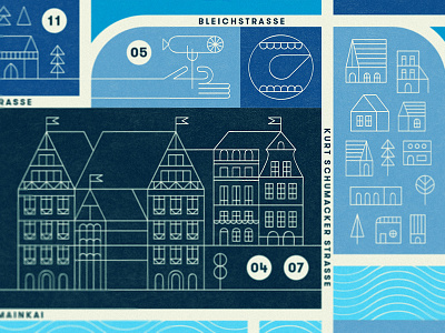 Frankfurt editorial food illustration map