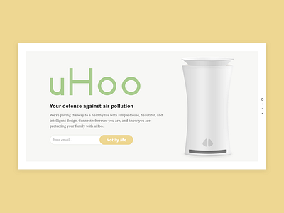 uHoo Website Cover cover ios iot pollution preorder soon website