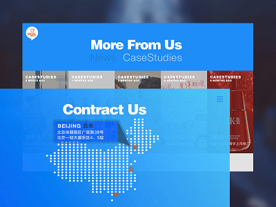 Social Touch WebPage blue web