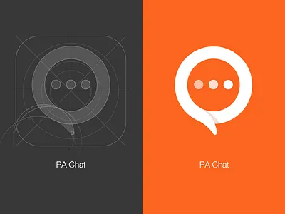 Pa Chat app chat design grid icon ios iphone logo ui