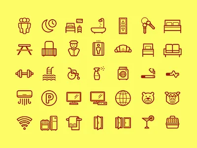 Property related icons icons illustration line property