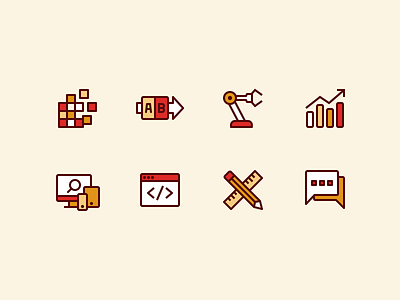 Capabilities Iconography icon design iconography icons set