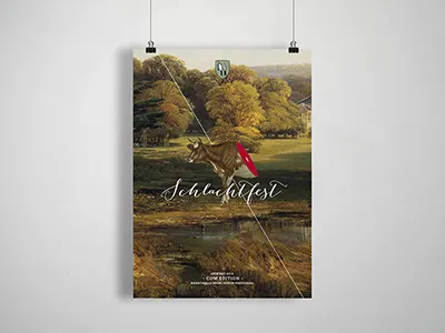 Schlachtfest folded poster food illustration super club