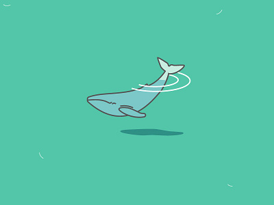 Whale clear flat icon nature water whale