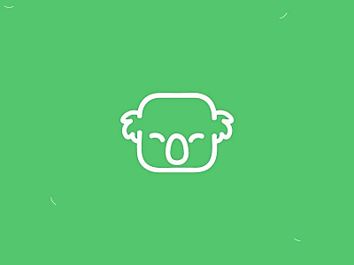 Dribbble Koala animal bear flat icon koala line