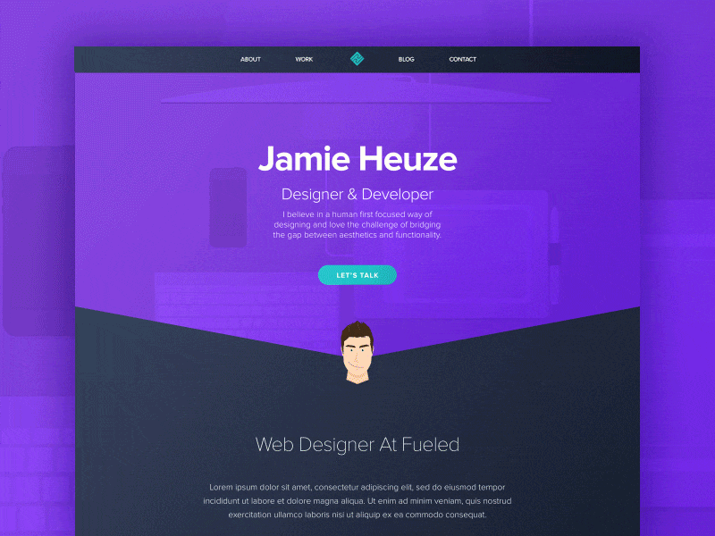 Old portfolio concept app concept gif portfolio web