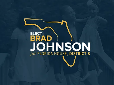 Brad Johnson for Florida House design election florida gold logo navy blue political politics politicsbranding vector