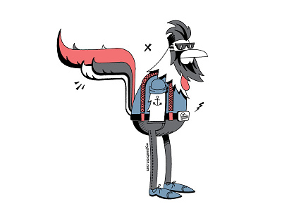 Pretentious Cock character design doodle hipster my poor brain paper pen pencil rooster sketch tim smith
