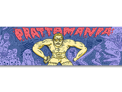 PRATTAMANIA! america banner chris pratt facebook guardians of the galaxy illustration jurassic world lego muscles parks and rec raptor