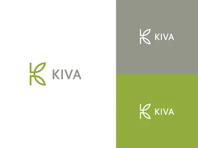 Kiva Rebrand (For Fun) branding k kiva leaf logo