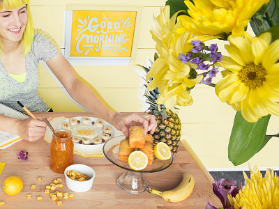August Cover Photo - Yellow breakfast flowers yellow