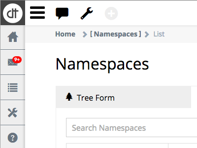 Data Trader admin navigation sidepanel ui ux