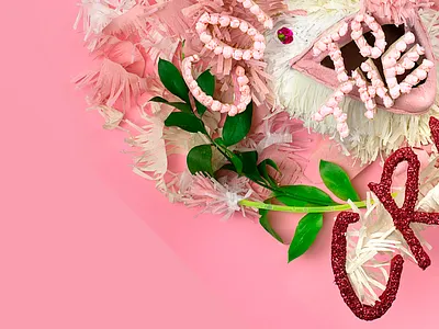 Sneak Peek (2) glitter paper craft papercraft pinata pink tactile