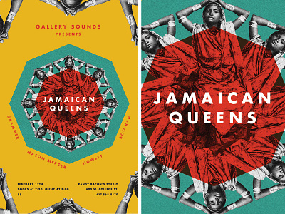 Jamaican Queens design geometry music poster show poster