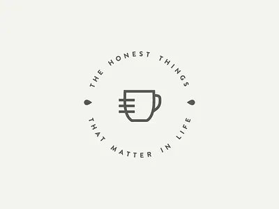 Honest Thoughts badge icon illustration simple typography