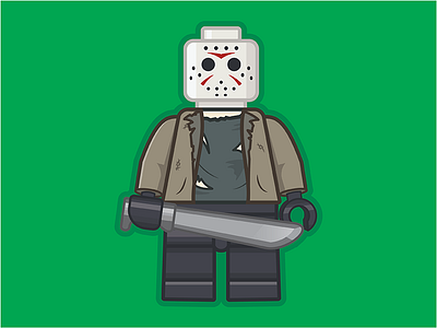 Jason Vorhees LEGO cute friday halloween horror jason lego machete movie thirteenth toy vector vorhees