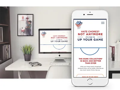 The Dunk Collection basketball ecommerce email flat landing launch mobile product simple ui ux website