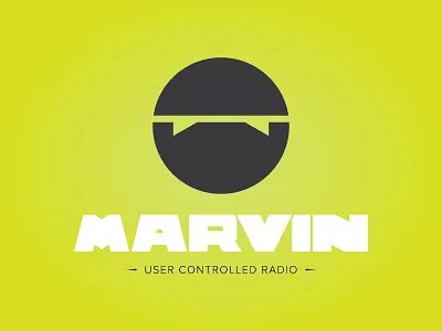 Marvin User Controlled Radio Logo music web application branding webapp