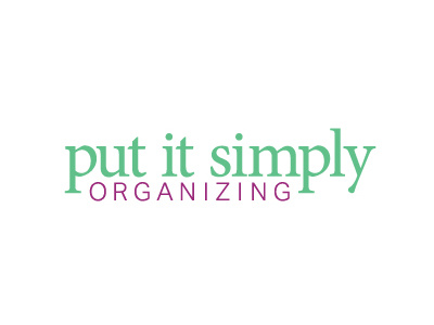 Put It Simply Organizing Logo branding identity logo