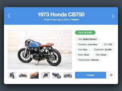 Product Card from our favorite site card craigslist flat interface product ui