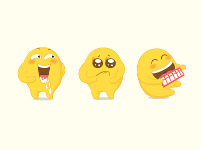Avatar image design app cartoon design icons，yellow illustration ui