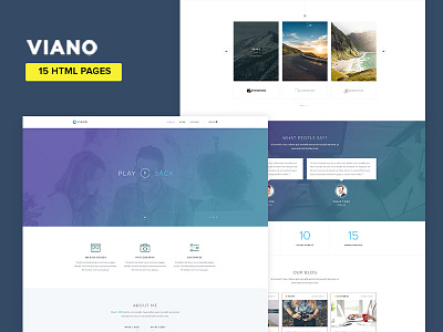 Viano Portfolio HTML Template creative designs personal photographer photography portfolio web design