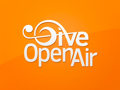 Give Open Air Logo Dribble design flat graphic logo music visual