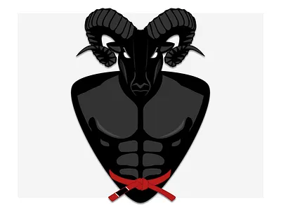 Mouflon fight jiu jitsu logo mouflon vector