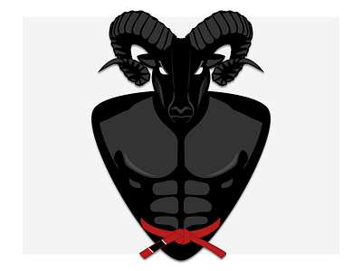 Mouflon fight jiu jitsu logo mouflon vector