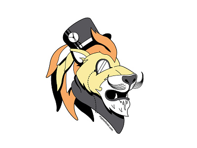 Dandy Lion character dandy design doodle hipster lion my poor brain paper pen pencil sketch tim smith