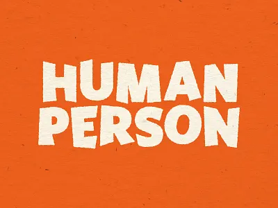 Human Person custom type good times logo