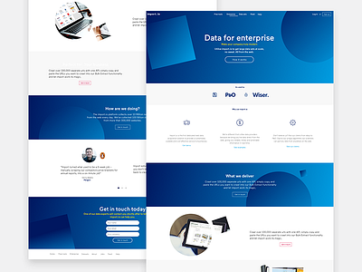 Too stripey? blue branding design enterprise flat page ui ux web