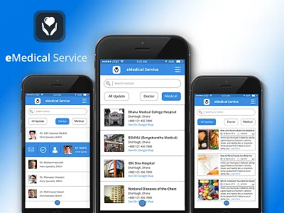 Medical - Mobile App UI Kit app design blue app fla design ios mobile app mobile psd mobile ui design personal app psd template shop shop app ui template