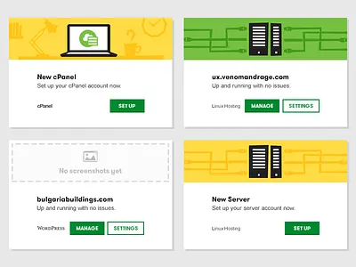 Go Daddy Hosting Gateway Cards design go daddy ui ux