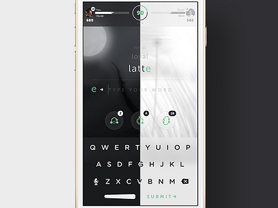 Whole Day Black&White abstract background colors concept flat game interface ios iphone menu trivia