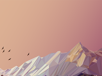 Boulder Sunrise birds boulder colorado flatirons low poly