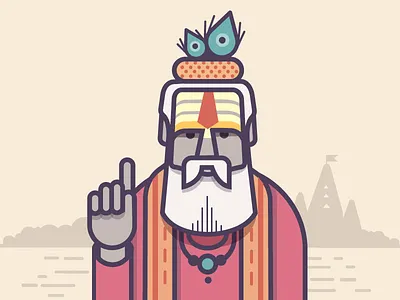 Sadhu 3 baba godhavari illustration india kumbh kumbhmela maha kumbh sadhu