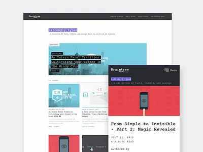 Strongly Typed - Braintree Blog blog braintree code grid monospaced payments posts responsive web design